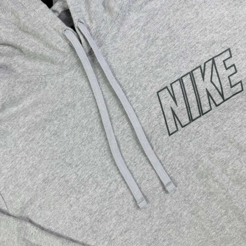 Nike Hooded Long Sleeve Shirt Camo Hood Lining 833873-063 Mens Gray Large